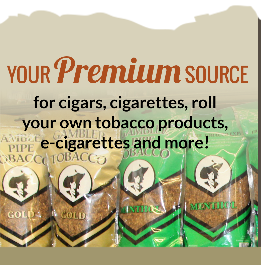 Premium tobacco products available at Brewers' Outlet