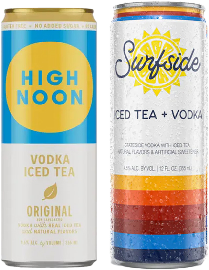Popular ready to drink cocktail brands including High Noon and Surfside